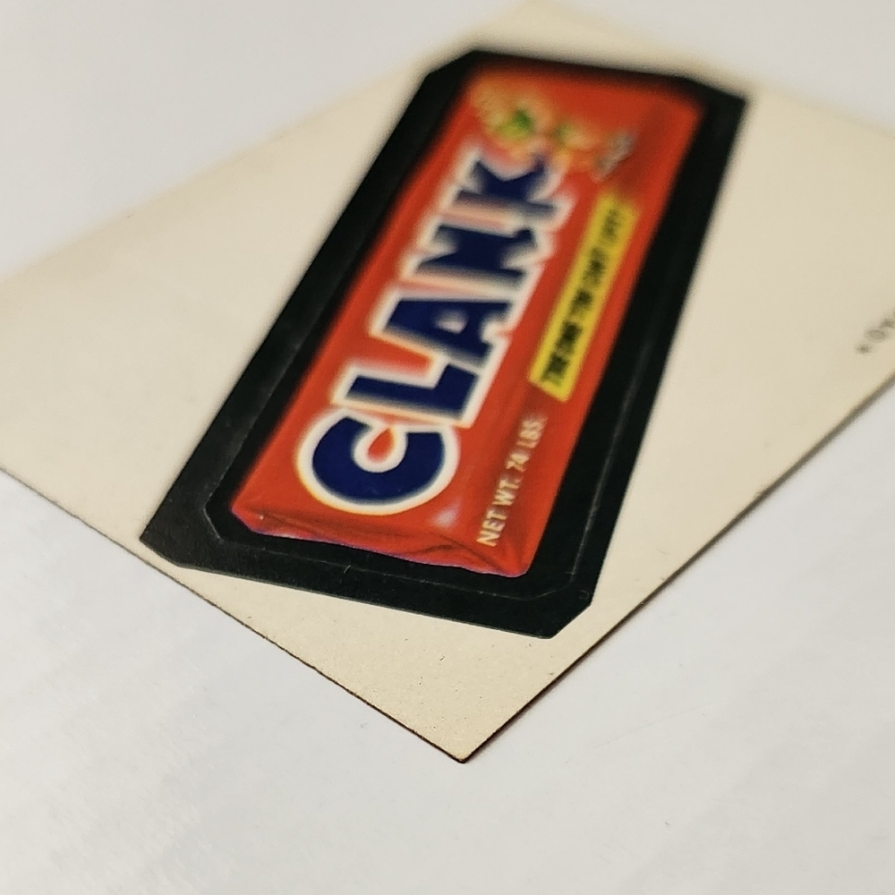 🏋 Vintage 1973 Wacky Packages Sticker - "Clank"  Candy Clark Bark Trading Card✨ - Picture 7 of 14